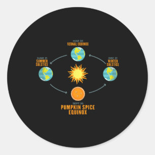 Pumpkin Spice Autumnal Equinox  Celestial Fall Ast Classic Round Sticker