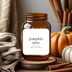 Pumpkin Spice Candle Label   Minimalist Fall