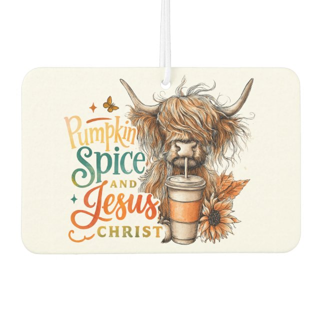 Pumpkin Spice....  Car Air Freshener (Front)