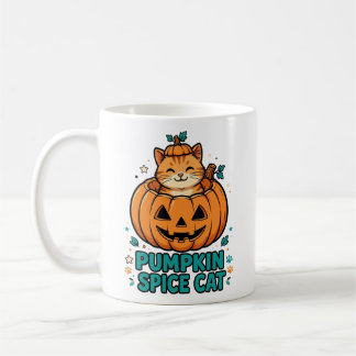 Pumpkin Spice Cat Halloween Orange Cat In Pumpkin Coffee Mug
