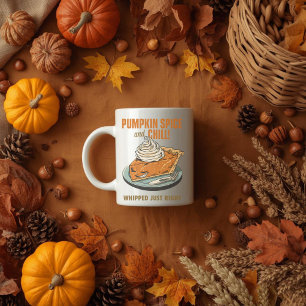 Pumpkin Spice & Chill Funny Thanksgiving Fall Pun Coffee Mug