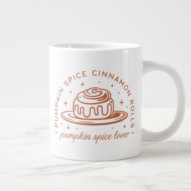 Pumpkin Spice Cinnamon Rolls Large Coffee Mug (Right)