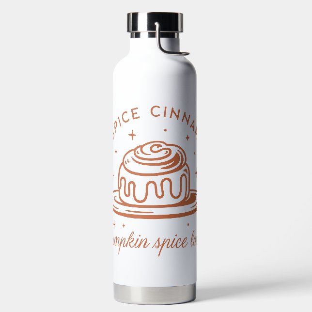 Pumpkin Spice Cinnamon Rolls Water Bottle (Left)