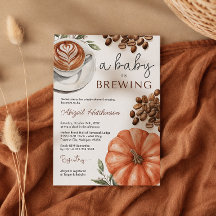 Pumpkin Spice Coffee Baby Shower a Baby is Brewing
