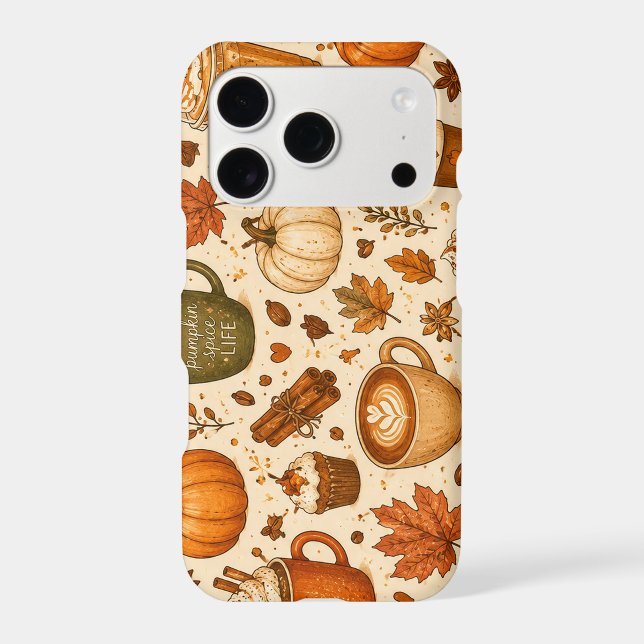 Pumpkin Spice Coffee Fall Pattern  (Back)