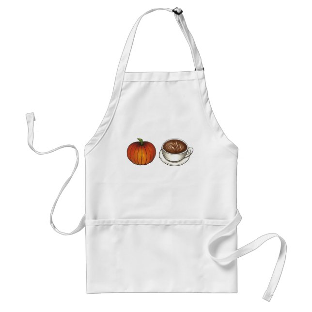 Pumpkin Spice Coffee Latte Autumn Fall Harvest Standard Apron (Front)