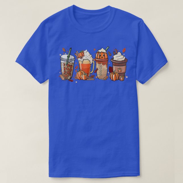 Pumpkin Spice Coffee Latte Fall Autumn Season  T-Shirt (Design Front)