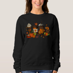 Pumpkin Spice Coffee Latte Fall Autumn Season Than Sweatshirt