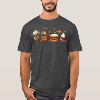 Pumpkin Spice Coffee Latte Fall Autumn Season Than T-Shirt