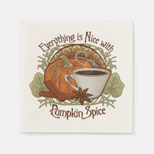Pumpkin Spice Coffee Party Napkin