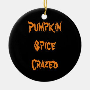Pumpkin Spice Crazed Ceramic Ornament