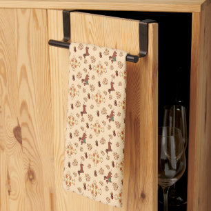Pumpkin Spice Dachshund Nice Tea Towel