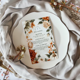 Pumpkin Spice Elegance Wedding Enclosure Card