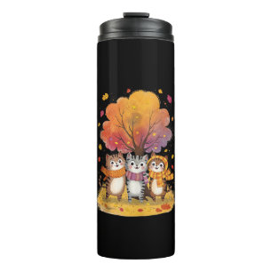 Pumpkin Spice Everything Autumn - Cat Lover Cute A Thermal Tumbler