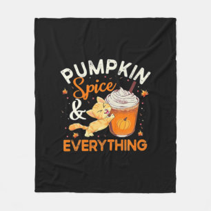 Pumpkin Spice Everything Cat Lover Classic Fleece Blanket