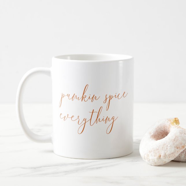Pumpkin Spice Everything Classic Mug, 11 oz Coffee Mug (With Donut)