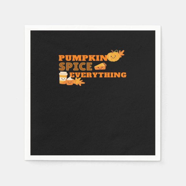Pumpkin Spice Everything Classic Slogan Quote Napkin (Front)