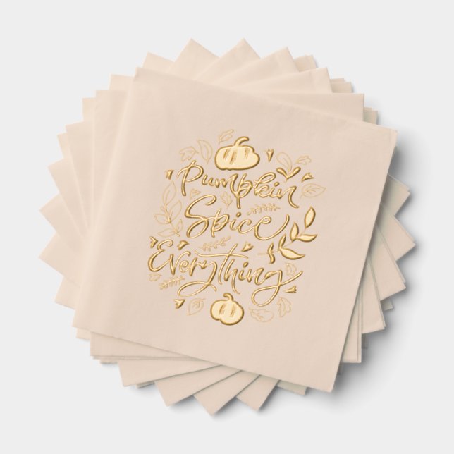 Pumpkin Spice Everything Foil Napkins (Insitu (Stacked))