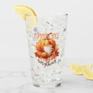 Pumpkin Spice Everything – Latte & Autumn Foliage Glass