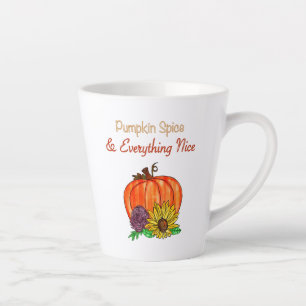 Pumpkin Spice & Everything Nice Autumn Latte Mug