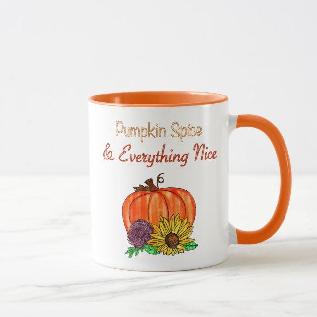 Pumpkin Spice & Everything Nice Autumn  Mug (Right)