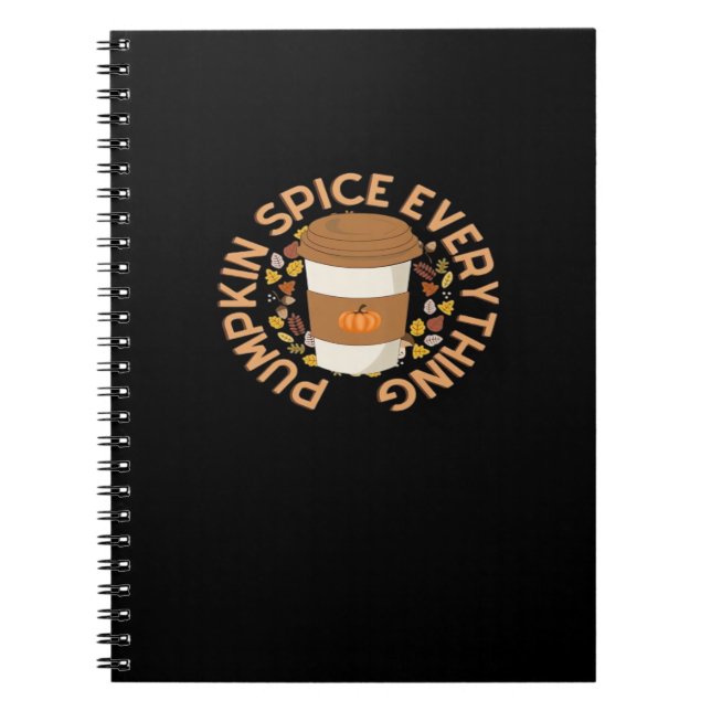 Pumpkin Spice Everything Nice Autumn Quote Notebook (Front)