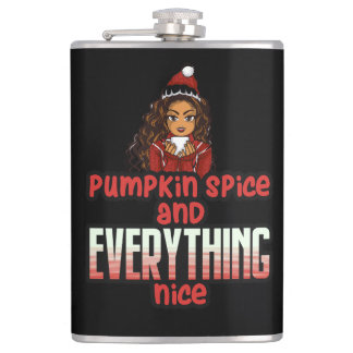 Pumpkin Spice & Everything Nice Black Girl Magic S Hip Flask