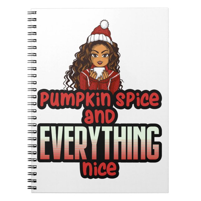 Pumpkin Spice & Everything Nice Black Girl Magic S Notebook (Front)