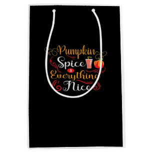 Pumpkin Spice Everything Nice Classic Sloth Medium Gift Bag