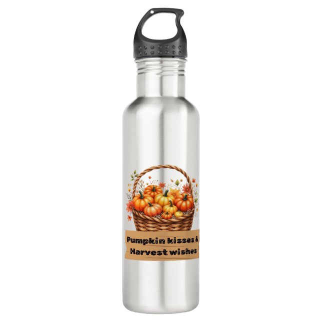 Pumpkin Spice & Everything Nice – Cosy Autumn Fall 710 Ml Water Bottle (Front)