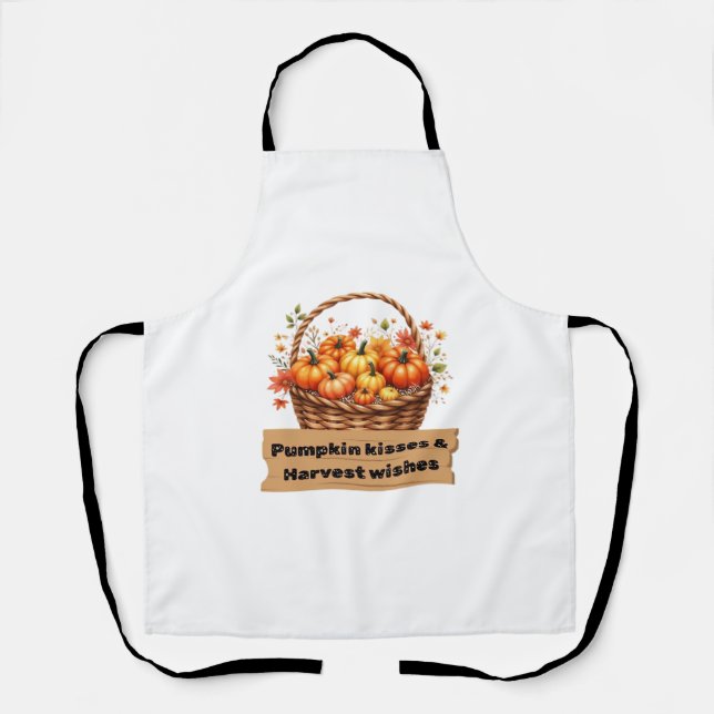 Pumpkin Spice & Everything Nice – Cosy Autumn Fall Apron (Front)