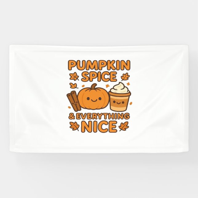 Pumpkin Spice & Everything Nice – Cosy Autumn Fall Banner (Horizontal)