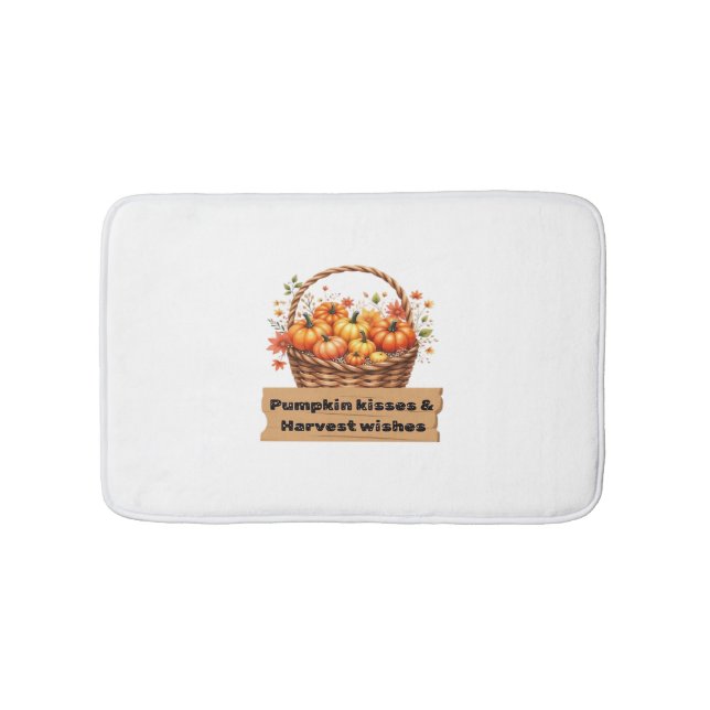 Pumpkin Spice & Everything Nice – Cosy Autumn Fall Bath Mat (Front)
