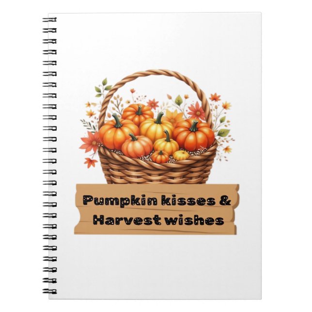 Pumpkin Spice & Everything Nice – Cosy Autumn Fall Notebook (Front)