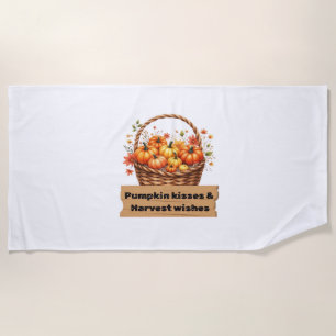Pumpkin Spice & Everything Nice – Cozy Autumn Fall Beach Towel
