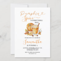 Pumpkin Spice & Everything Nice Fall 1st Birthday