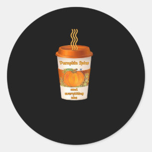 Pumpkin Spice & Everything Nice Fall Colourful Cof Classic Round Sticker