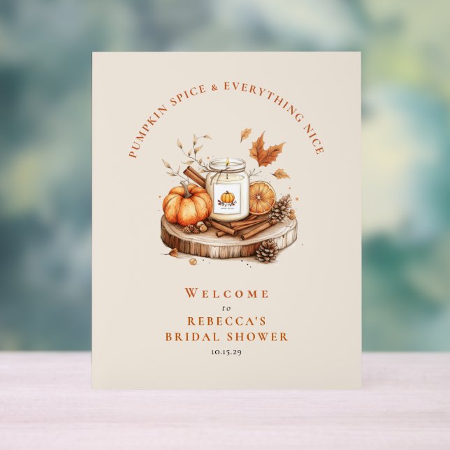 Pumpkin Spice & Everything Nice – Fall Foam Boards Acrylic Sign (Neutral)