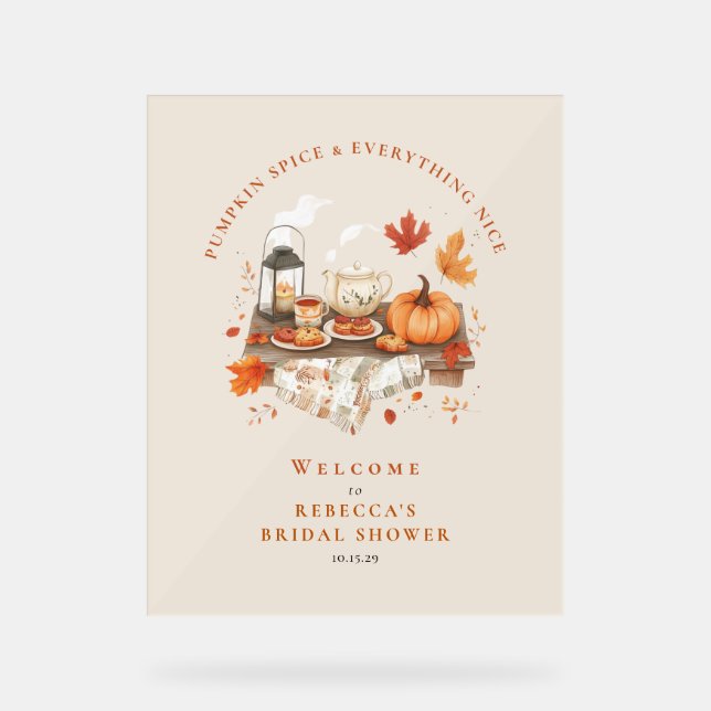 Pumpkin Spice & Everything Nice – Fall Foam Boards Acrylic Sign (Front)