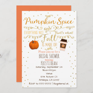 Pumpkin Spice & Everything Nice Fall Invitations