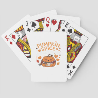 Pumpkin Spice & Everything Nice - Fall Vibes Art Playing Cards