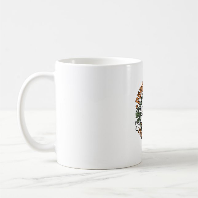 Pumpkin Spice Everything Nice Halloween Skeleton V Coffee Mug (Left)