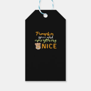 Pumpkin Spice & Everything Nice Halloween Sloth De Gift Tags