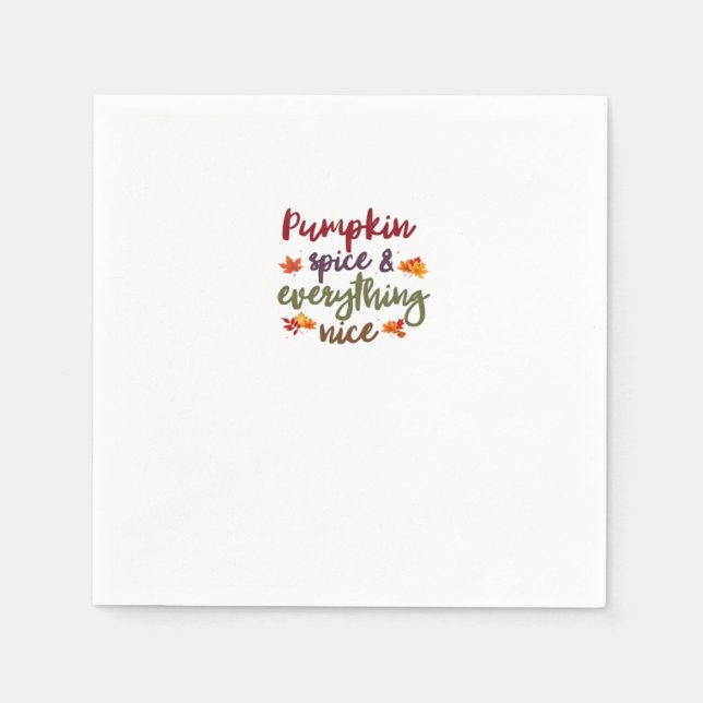 Pumpkin Spice & Everything Nice Latte Lover Napkin (Front)