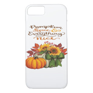 Pumpkin Spice & Everything Nice Slogan Vibes iPhone 8/7 Case