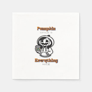 Pumpkin Spice & Everything Nice Sloth Vibes Napkin