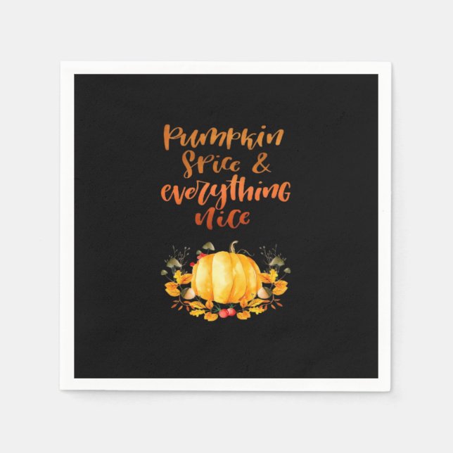 Pumpkin Spice & Everything Nice Trend & Viral Slot Napkin (Front)