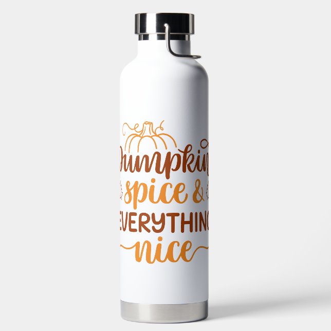 Pumpkin Spice & Everything Nice Water Bottle (Left)