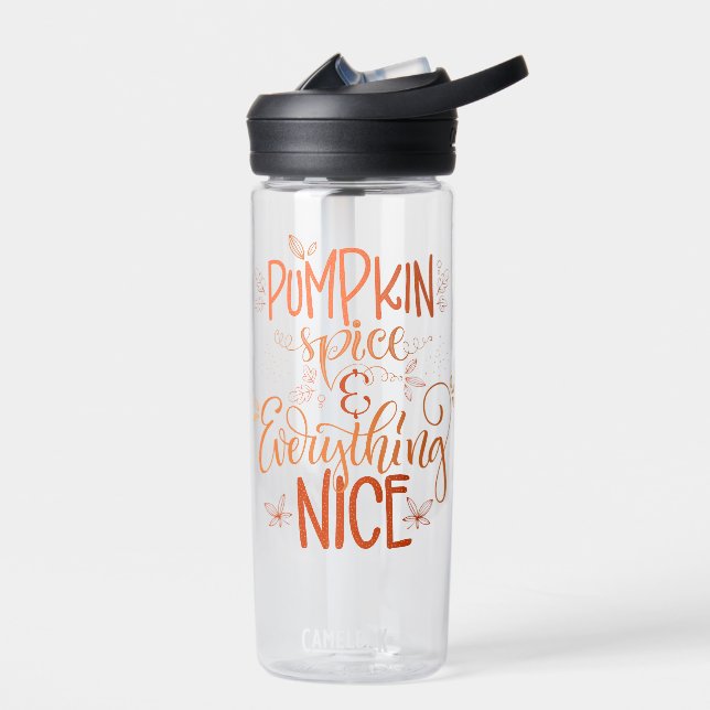 Pumpkin Spice & Everything Nice Water Bottle (Left)