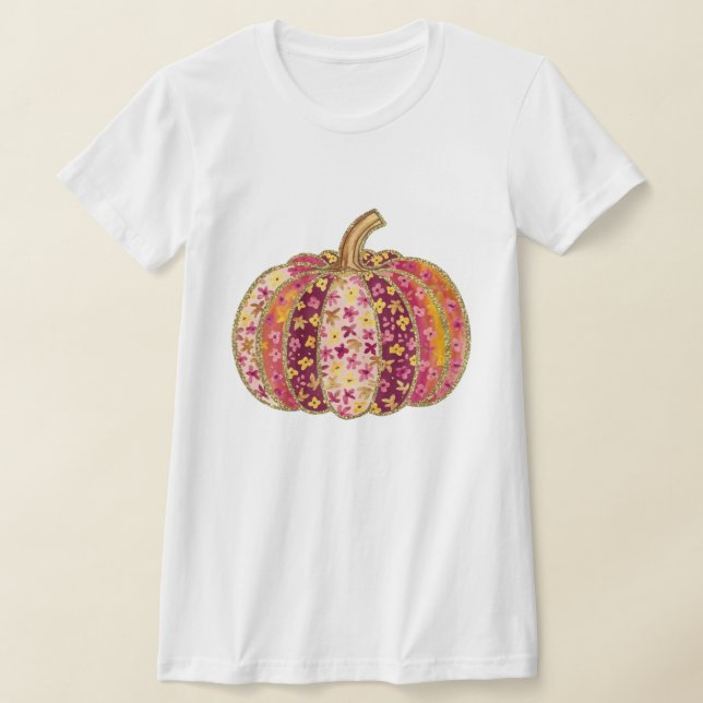 Pumpkin Spice & Everything Nice: Watercolor Autumn T-Shirt (Laydown)
